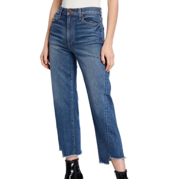 ALICE + OLIVIA Twisted Seam Step-Hem Cropped Jeans Amazing High Rise size 24 - Picture 4 of 16